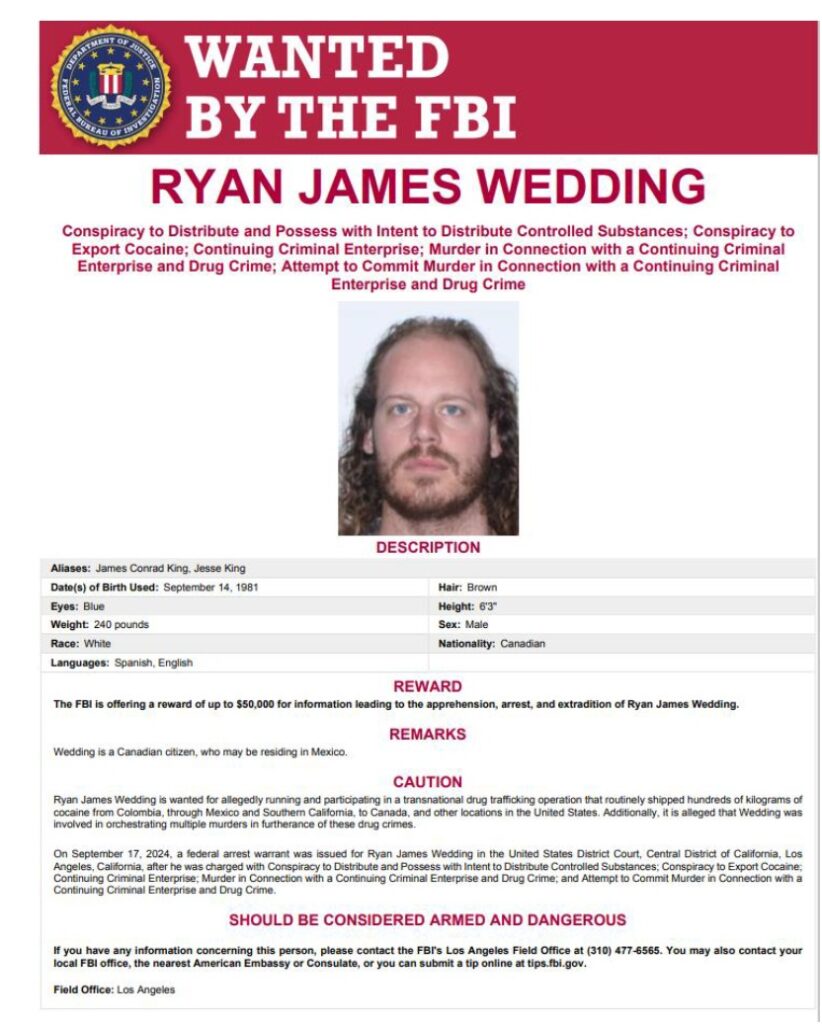 Cae Ryan Wedding, exolímpico canadiense vinculado al Cártel de Sinaloa