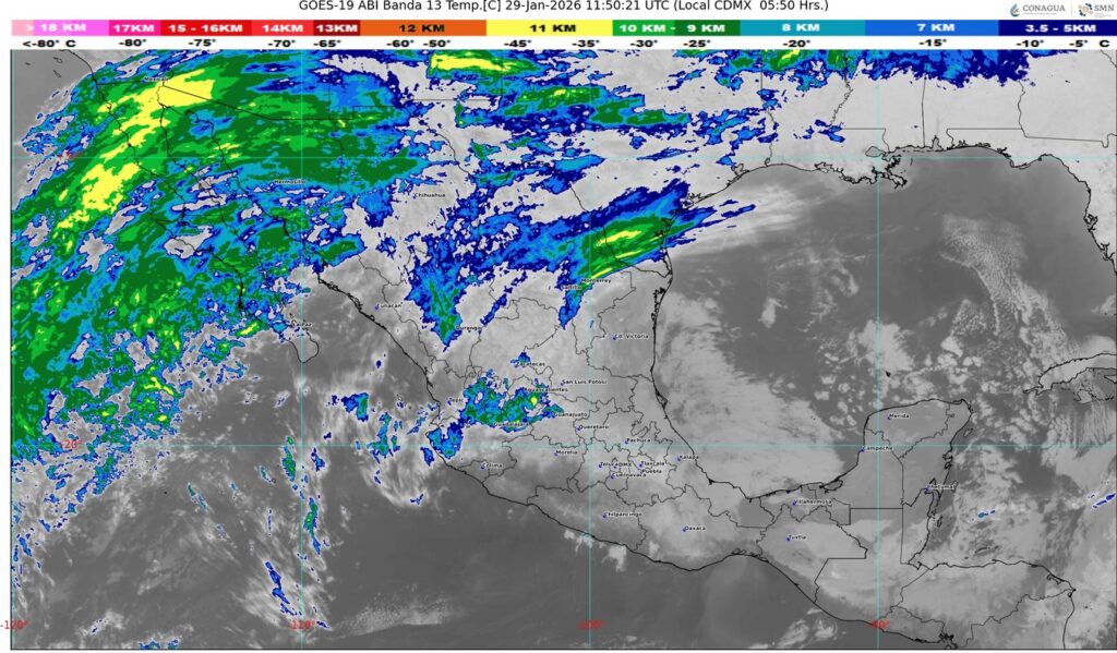 El frente número 32 y su masa de aire polar ingresarán sobre la frontera norte de México