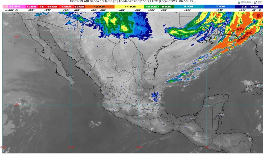 El frente frío número 41 se desplazará sobre el Golfo de México