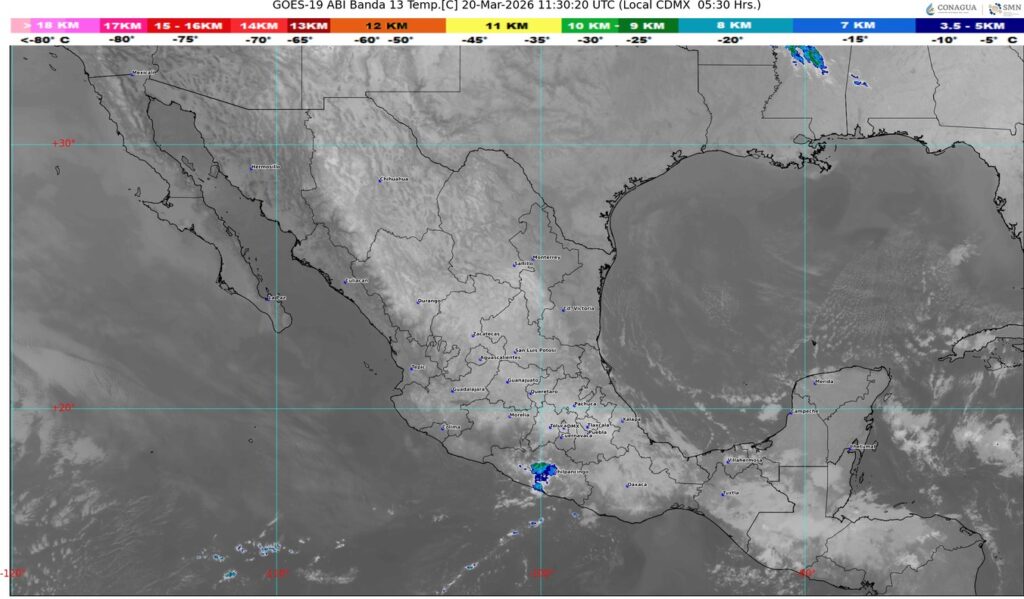 Pronostican lluvias y chubascos en Occidente, Centro, Sur y Sureste de México