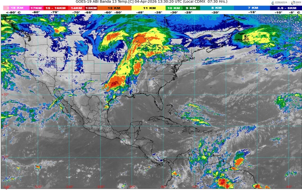 Frente Frío 43 desata lluvias, vientos extremos y riesgos de tornados en el país