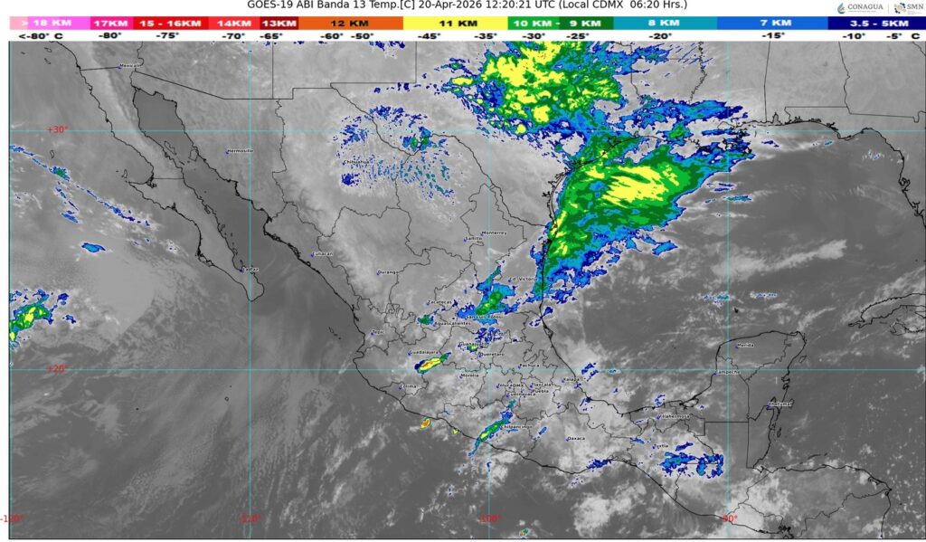 El frente número 45 se extenderá como estacionario sobre el golfo de México
