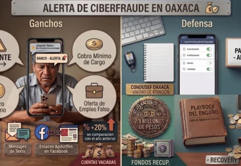 Ciberdelincuentes evolucionan: estafas más creíbles y peligrosas en Oaxaca
