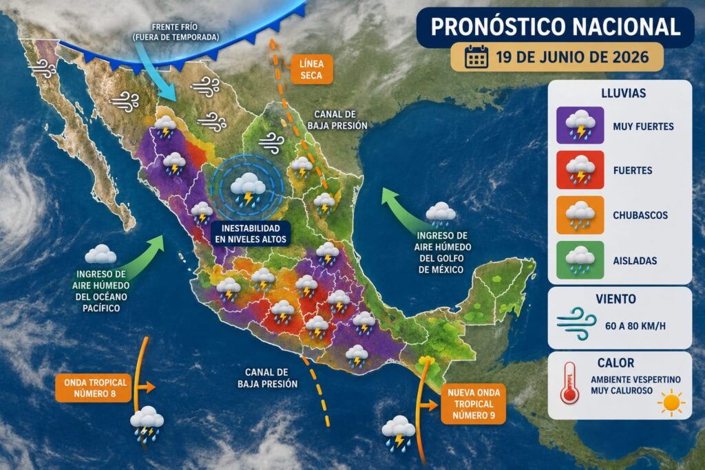 La nueva onda tropical número 9 se desplazará al sur de la península de Yucatán