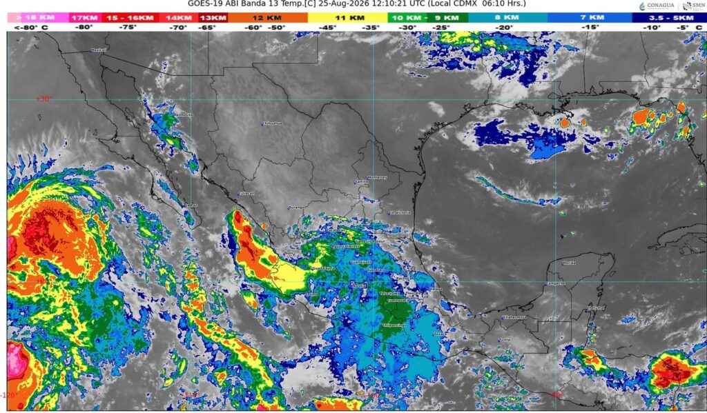 Lloverá en el oriente, sur y sureste de la República Mexicana, incluida la península de Yucatán