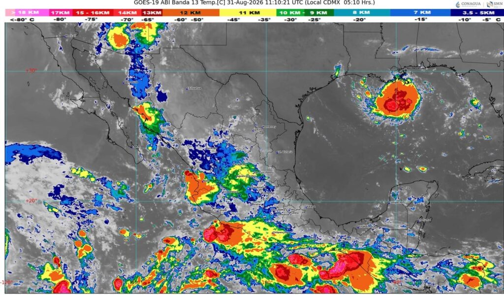 La onda tropical número 34 se desplazará sobre el sureste y sur del país