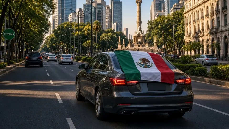 ¿Te pueden multar por llevar la Bandera de México en el auto?