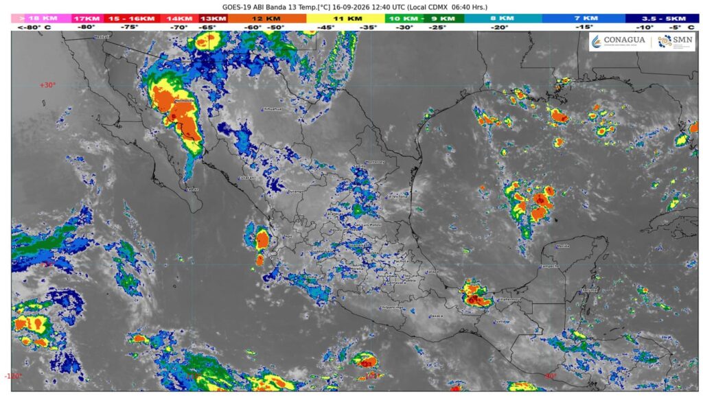 Pronostican lluvias fuertes en estados del noreste, oriente y sureste mexicano, incluida la península de Yucatán