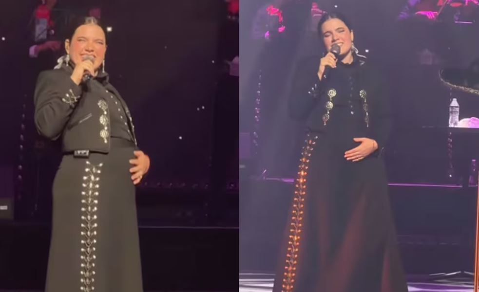 Camila Fernández, nieta de Vicente Fernández, anuncia que está embarazada en pleno concierto